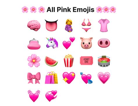 cute pink emojis